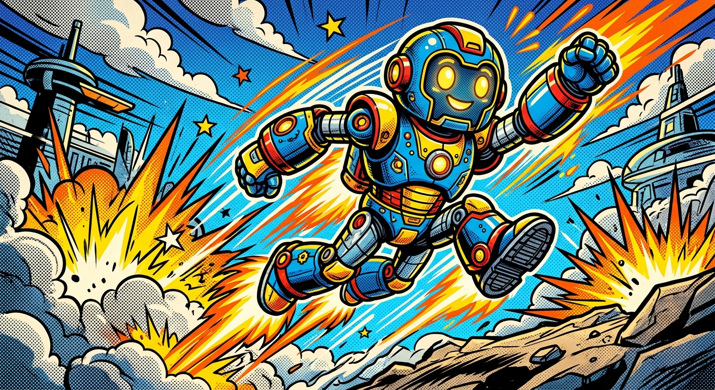 Sample comic pop art style artwork