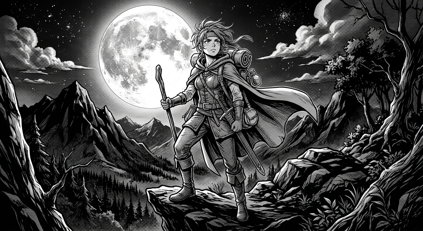 Sample moonlit manga style artwork